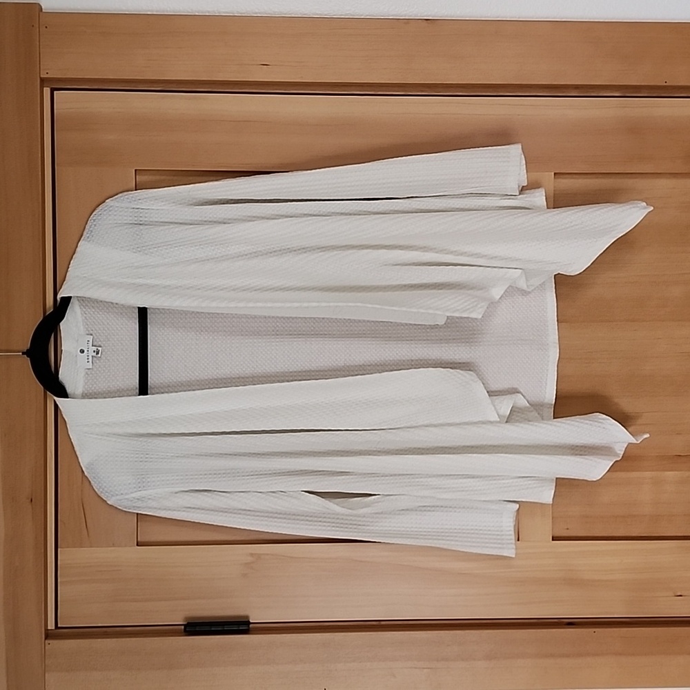 White Long Flowy Cardigan